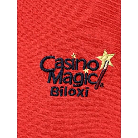 Vintage Casino Magic Biloxi Shirt‎ Tee Menx XXL Red Embroidered Gildan - Picture 4 of 7